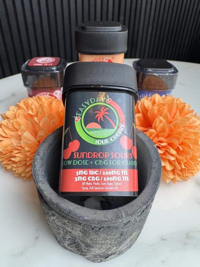 Sour Cherry Chews 1:1 | 100mg | 5mg THC : 5mg CBG | 20pk