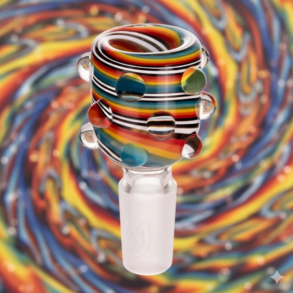 Hobnail Rainbow Flower Bowl